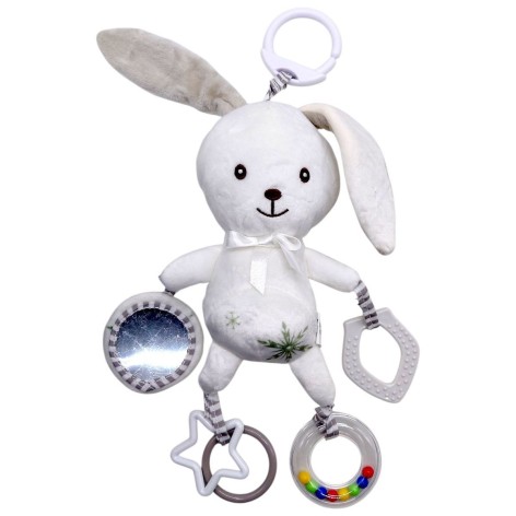 Погремушка МЯГКАЯ (БЕЛЫЙ ЗАЙЧЁНОК)