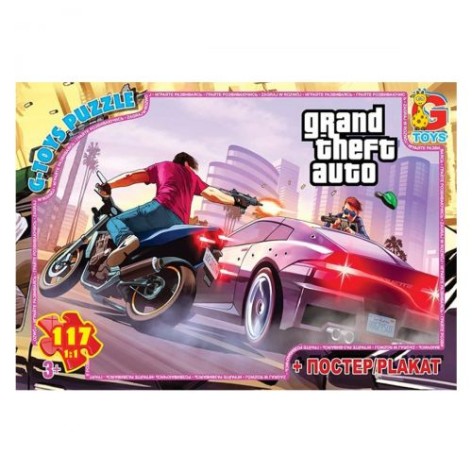 [GTA03] Пазлі ТМ "G-Toys" із серії "GTA", 117 елементів