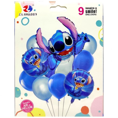 Набір повітряних куль "Стич" 9шт