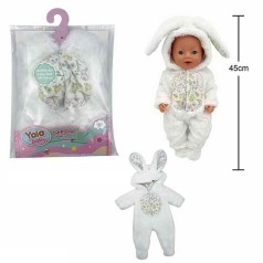 Одежда для пупса на пупса высотой 40-45 см, в пакете
