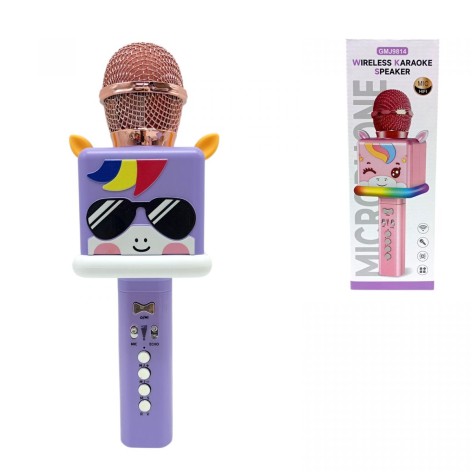 Микрофон ЕДИНОРОЖКА (ФИОЛЕТОВАЯ) В ОЧКАХ