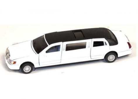 Машина лімузин KINSMART "Lincoln Town Car Stretch" (білий)
