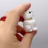 Брелок 3d печать "КОТИК С пружиной" (Белый), KEYCHAIN