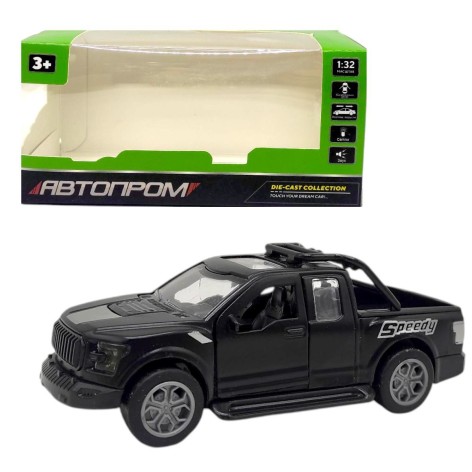 Машинка металлическая "АВТОПРОМ, FORD PICUP", ЧЕРНЫЙ (коробка - 15х7х7 см)