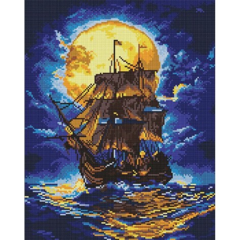 Алмазная мозаика "Там, где небо встречает море" 40х50 см