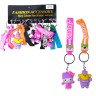 Брелок с браслетом резиновый аниме Sanrio (Kuromi, Hello Kitty, My Melody), 12 штук