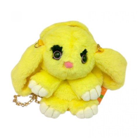Мягкая игрушка-рюкзак "Кролик" (ЖЕЛТЫЙ) 25 см.