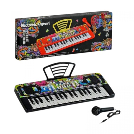 Пианино 37 клавиш, микрофон, звуковые эффекты, в коробке