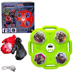 Электронный бокс (герой, встроенный аккумулятор, USB-кабель, bluetooth, подсветка, музыка, звук удара, перчатки, режимы громкости) в коробке 30,5х7х30,5 см