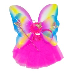 Карнавальний набір метелика зі спідницею малиновий