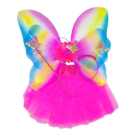 Карнавальний набір метелика зі спідницею малиновий