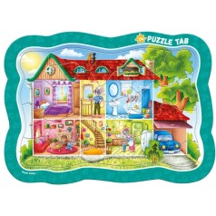 Игра развивающая, пазлы-вкладыши "Дом мышонка"