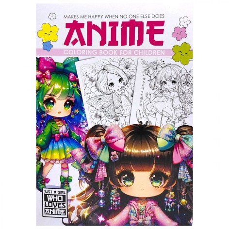 Раскраска "Аниме" 21х29,7 см., 8 листов