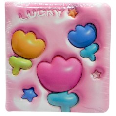 Блокнот 3D 10х9,5 см "Цветы" (РОЗОВЫЙ)