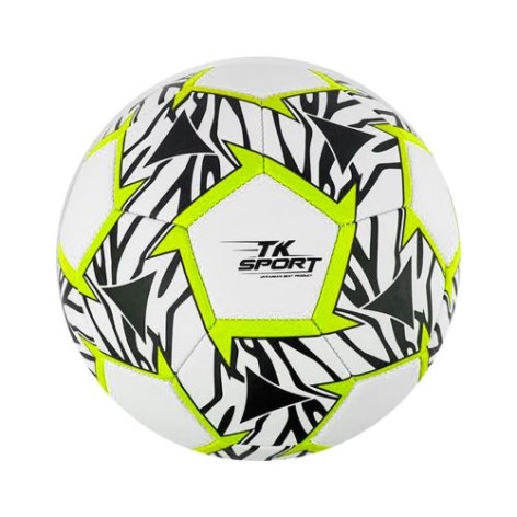 Мяч футбольный "TK Sport", бело-салатовый