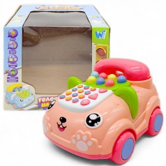 Интерактивная игрушка "Телефончик на колесах", розовый