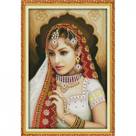 Вышивка крестиком по номерам "Индийская красавица 2"