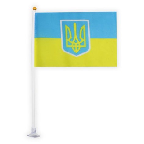 Флаг Украины с тризубом, 29х20 см