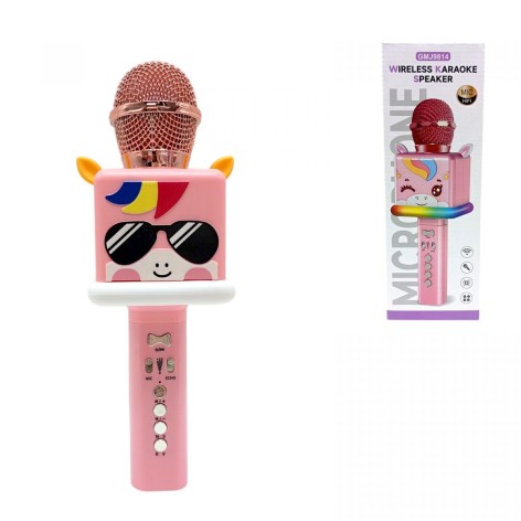 Микрофон ЕДИНОРОЖКА (РОЗОВАЯ) В ОЧКАХ