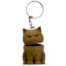 Брелок 3d печать "КОТИК С пружиной" (коричневый), KEYCHAIN