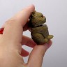 Брелок 3d печать "КОТИК С пружиной" (коричневый), KEYCHAIN