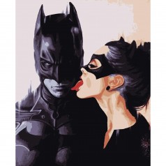 Картина по номерам "Бэтмен и кошка" ★★★