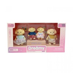 Флоксовые животные "Собачки", 4 штуки, подвижные конечности, в коробке, микс видов