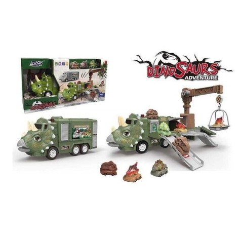 Парковка (инерционный механизм, 3 машинки, подъемный кран, 10 мелодий, звуки работы, рык, подсветка, наклейки, инструкция)