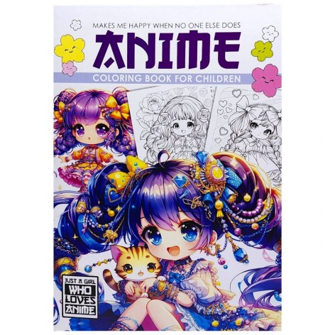 Раскраска "Аниме" 21х29,7 см., 8 листов