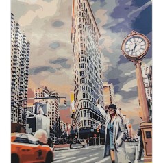 Картина по номерах "Дiвчина в мегаполici" 40*50