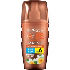 Биокон Средство для загара Масло Активный загар Кокос и манго SPF-6, 160мл