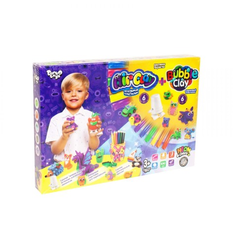 Набор креативного творчества "Air clay + Bubble Clay" (рус)