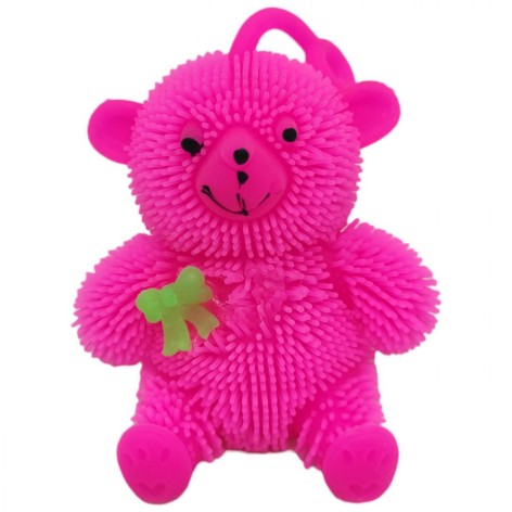 Антистресс-светяшка "Мишка", малиновый