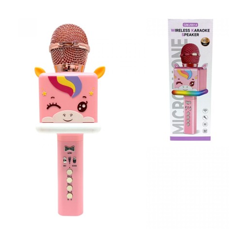 Микрофон ЕДИНОРОЖКА (РОЗОВАЯ)