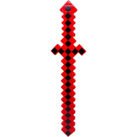 Меч зі світлом "Майнкрафт" 62 см (ЧЕРВОНИЙ)