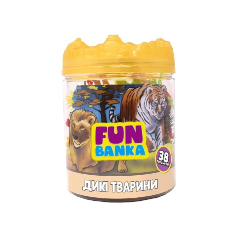 Ігровий набір "Fun Banka. Дикі тварини", 38 предметів