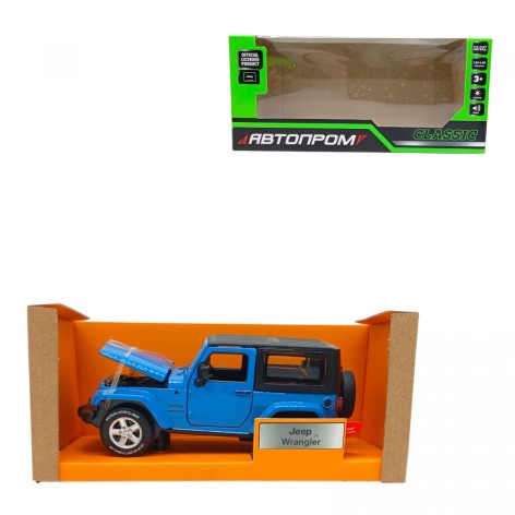 Машина мет. Jeep Wrangler, батар., свет,звук,откр. двери