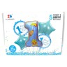 Кулі фольговані набір "First birthday-Boy" 5шт.=1шт*80см+4шт*45см (36129)