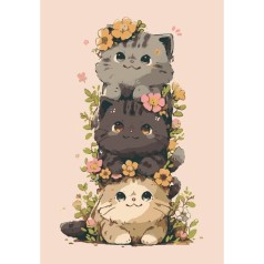 Картина за номерами "Милі котики" 28x40 см