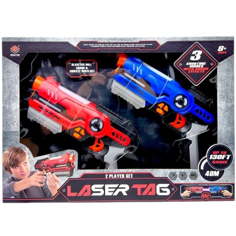Бластеры, боевой набор 2в1 (КРАСНЫЙ+СИНИЙ)