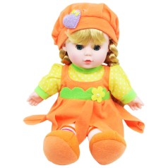 Лялька мяка, 29 см., помаранчева
