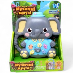 Музыкальная игрушка "Зверюшка. Слонёнок" (серый) укр