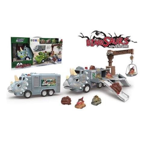 Парковка (инерционный механизм, 3 машинки, подъемный кран, 10 мелодий, звуки работы, рык, подсветка, наклейки, инструкция)