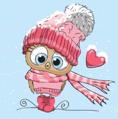 Картина по номерам "Маленький совенок" 30х30 см