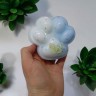 Лапка-антистрес велика, 11 см, прозора, таба, блакитна+біла