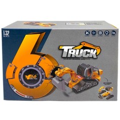 Металлический трактор с набором ковшей (7х12х17см)