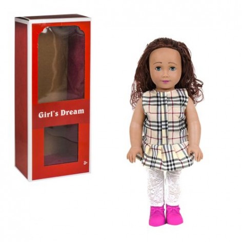 Кукла "Girl's Dream", 45 см (в бежевую клеточку)