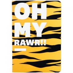 45318 [8450-01-A] Книга записна тв. обкл, А5, 96 арк, кл, Animals Talk, Tiger