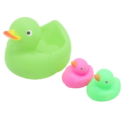 Іграшка для ванни "Качечка з каченятами", зелена