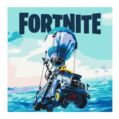 Картина по номерам Foнnite. Игра Фортнайт 30*30 см. Оригами